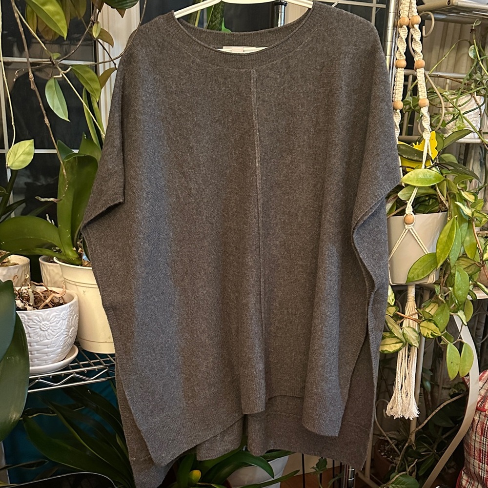 Nordstrom Charcoal Poncho Sweater